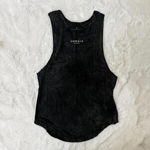 YoungLA Black Cotton Tank Top Medium